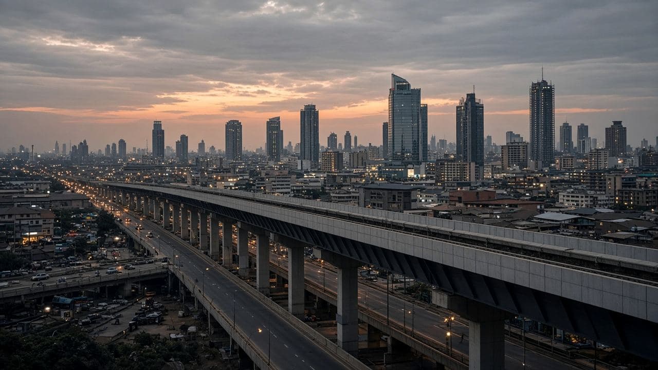Urban mobility and commercial infrastructure in an African city
